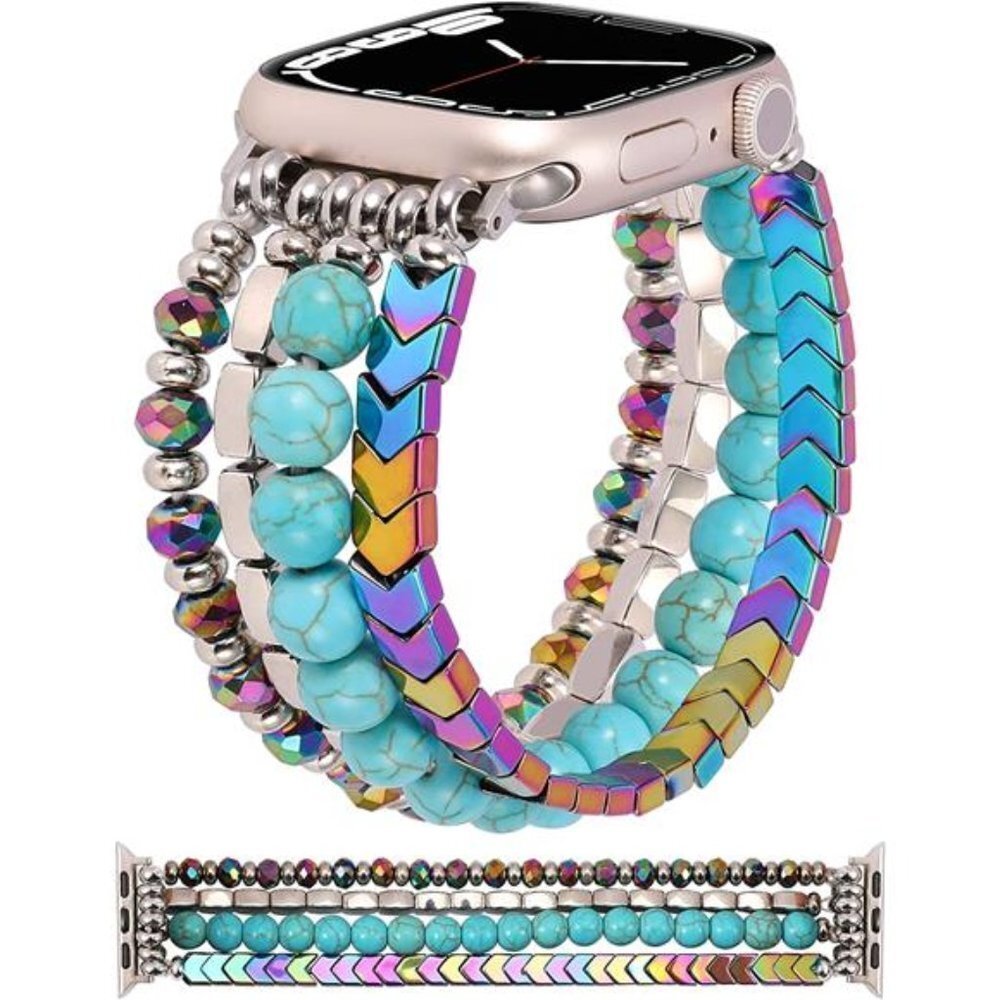 NEW Beaded Multicolor Boho Apple Watch Band